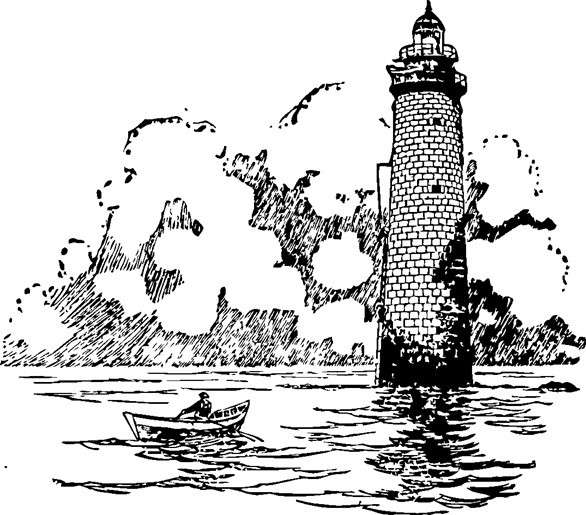 Faro y balsa